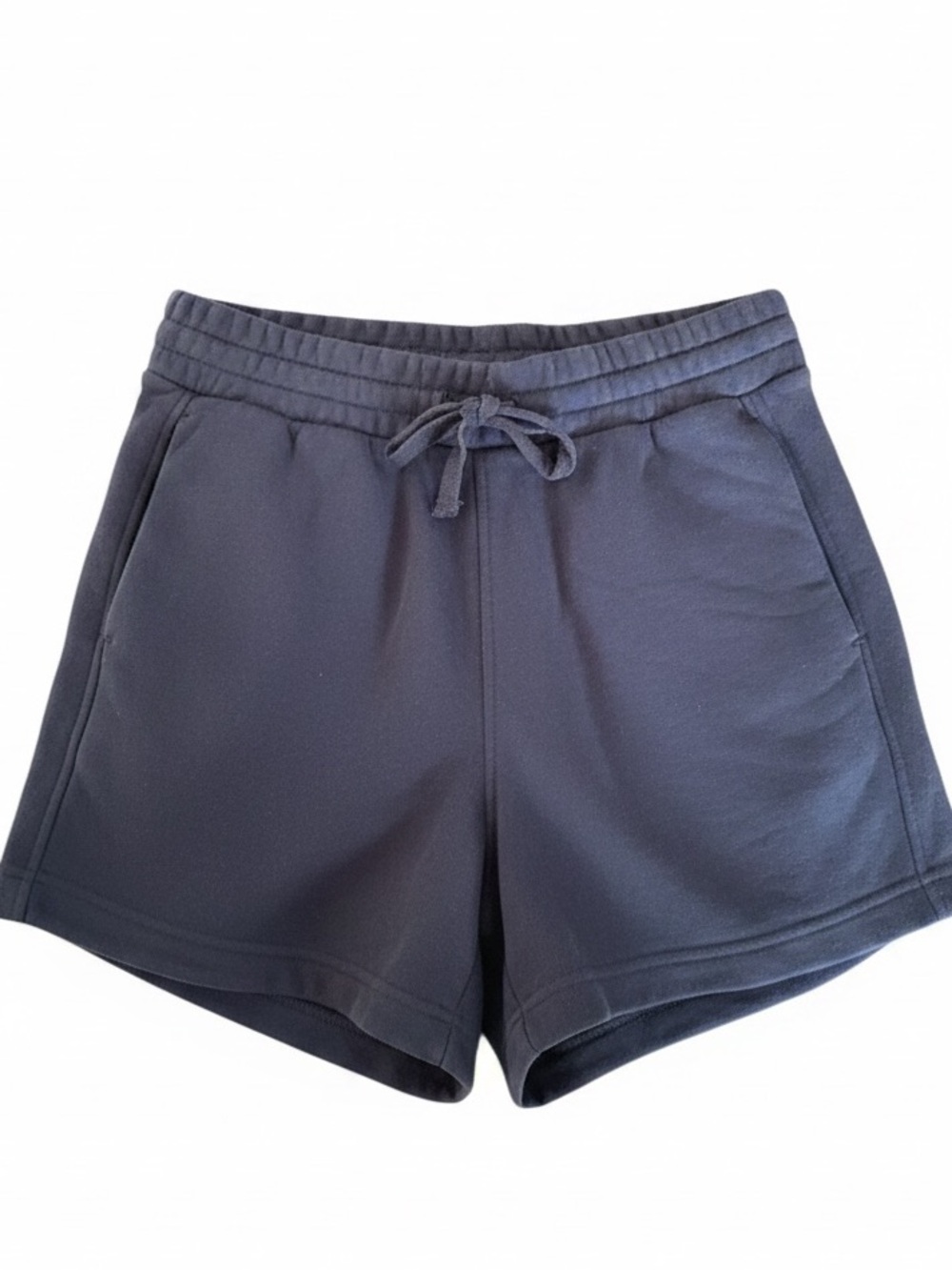 Leela & Lavender Woman French Terry Navy Shorts Active Drawstring SZ M NWT